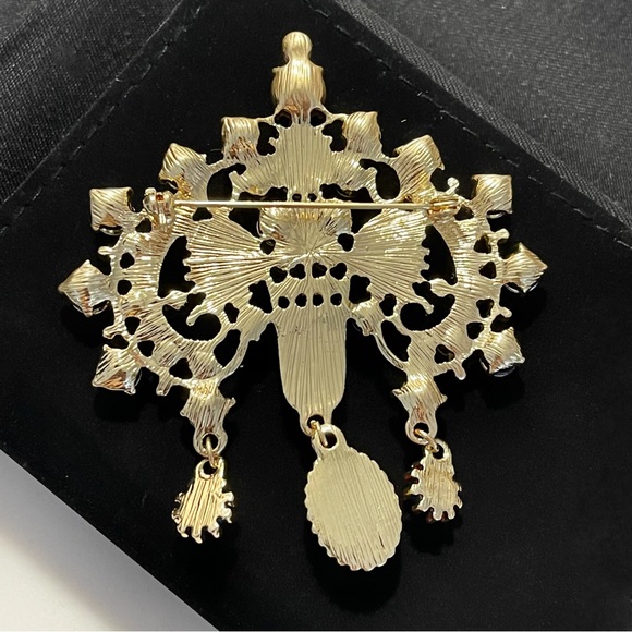 ✨ Beautiful Large Chandelier Rhinestones Brooch - Picture 2 of 2